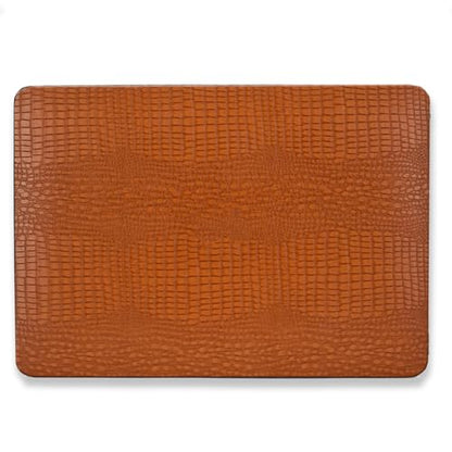 DTangLsm for Crocodile MacBook Air 13 inch Case 2021 2020 2019 2018 M1 A2337 A2179 A1932, Crocodile Alligator Skin Luxury Leather Hardshell Snakeskin Case for MacBook Air 13.3 M1+Keyboard Cover, Brown - color: A40-Crocodile Brown