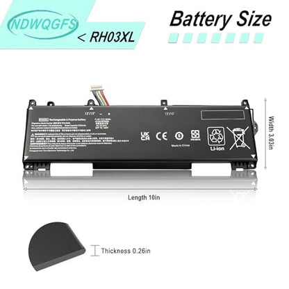 RH03XL M02027-005 Laptop Battery Replacement for HP ProBook 430 440 445 450 455 630 640 650 G8 G9 G10 Series EliteBook 630 640 645 650 655 G9 G10 Series HSTNN-DB0B HSTNN-UB7X HSTNN-OB1T