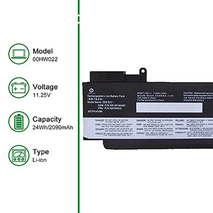 00HW022 Laptop Battery Replacement for Lenovo ThinkPad T460s T470s Series Notebook SB10F46460 00HW023 SB10F46461 00HW036 SB10F46474 00HW037 SB10F46475 Black 11.25V 24Wh 2090mAh
