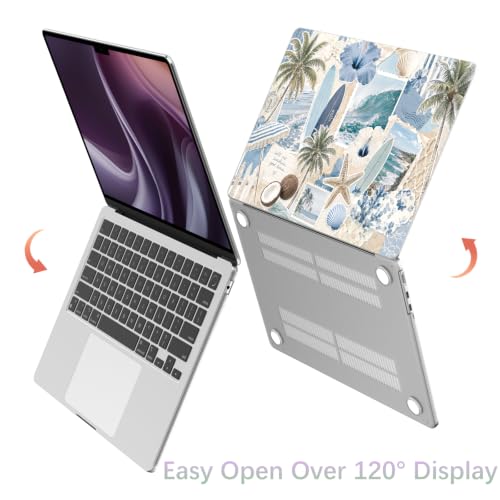 Compatible with MacBook Pro 13 inch Case M2 2025, 2024-2016 A2338 M1 A2251 A2289 A2159 A1989 A1708 A1706, Cute Beach Collage Protective Hard Shell Matte Cover for Mac Pro 13 - color: Beach K, size: MacBook Pro 13 inch