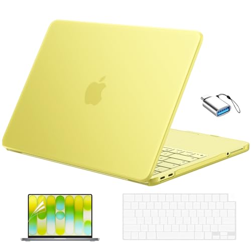 EooCoo for MacBook Neo Case 13 inch 2026, Scratch Resistant, Matte Citrus | 4 in 1 Kit, Durable, Easy Snap-On, Stays New, Model A3404 (A18 Pro Chip) - color: Matte Citrus