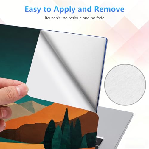 Laptop Skin Sticker Decal 15-15.6 Inch with Cute Mouse Pad, Universal Reusable Vinyl Sticker for 12.1 13 13.3 14 15.4 Inch Netbook and Notebook PC, Minimalist Mountain - color: Minimalist Mountain