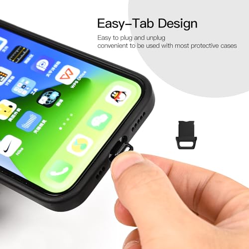 10PCS iPhone Lightning Anti Dust Plug Charging Port Dust Cover for iPhone 14/14 Pro Max, 13/13 Pro Max, 12 Pro Max, 11 Pro, X, XS, XR, 8, 7 iPad AirPods with Easy Grip Tab, Lanyard & Cleaning Brush - size: For iPhone(3 in 1)