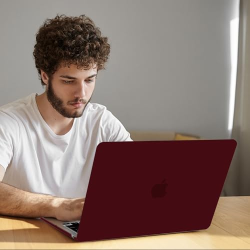 B BELK for MacBook Air 15 inch Case M5 2026 2025 2024 2023 Release M4 M3 M2 | A3448 A3241 A3114 A2941, Matte Plastic Laptop Hard Shell Case with Keyboard Cover & Screen Protector, Marsala Red - color: Marsala Red