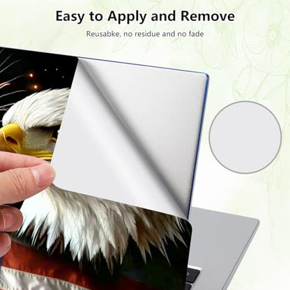 Laptop Skin Sticker Decal, Universal Reusable Vinyl Laptop Cover for 12" 13" 13.3" 14" 15" 15.4" 15.6" Notebook PC, Reusable Waterproof Scratch-Resistant with 2 Wrist Pads,American Flag Eagle - color: American Flag Eagle