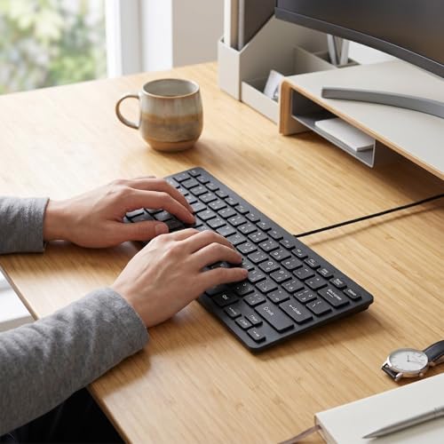 Asixxsix 78 Keys Wired Keyboard, USB Wired Minority Language Keyboard with 1.35M Cable, Plug and Play for Office, Computer and Laptop (Arabic) - size: Arabic