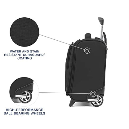 Travelpro Maxlite 5 Softside Rolling Underseat Tote, Black, 14-Inch | Lightweight Carry-On 2-Wheel Upright Luggage, Personal Item Size, Designed for Both Men & Women