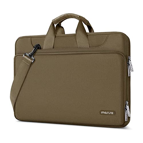 MOSISO 360 Protective Laptop Bag 13.3 inch, 13-14 inch Computer Bag | Compatible with MacBook Air 13 inch/Pro 13 /Pro 14, HP,Dell,Notebook, Laptop Carrying Case with Strap&Handle, Olive Yellow - color: Olive Yellow, size: 13.3 inch