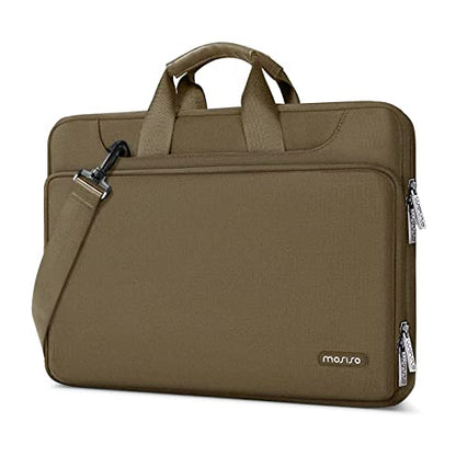 MOSISO 360 Protective Laptop Bag 13.3 inch, 13-14 inch Computer Bag | Compatible with MacBook Air 13 inch/Pro 13 /Pro 14, HP,Dell,Notebook, Laptop Carrying Case with Strap&Handle, Olive Yellow - color: Olive Yellow, size: 13.3 inch