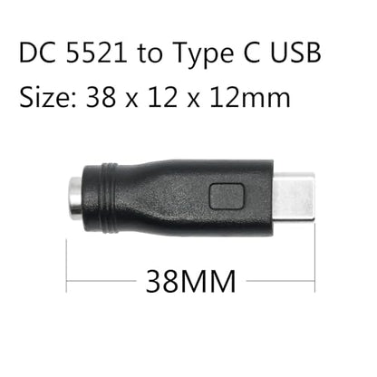 DC 5.5mm x 2.1mm to USB C Adapter, 5V DC 5521 Female to USB Type C Male Plug Convert Connector Power (4Pcs) - style: DC to USB Type C - 4Pcs