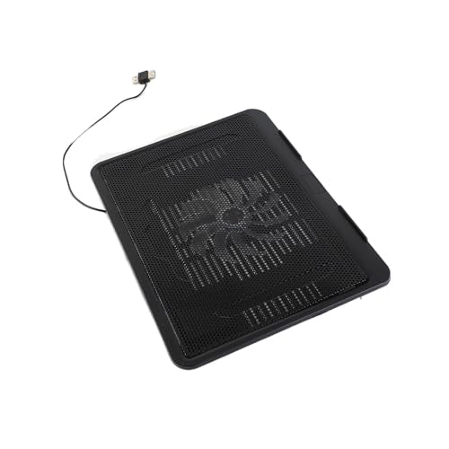 Drfeify Laptop Cooling Pad, Ergonomic Stand, Super Quiet Fans, USB Hub Design for Gaming 14 Inch or Less, Lightweight, Metal Mesh, Black (Black) - color: Black