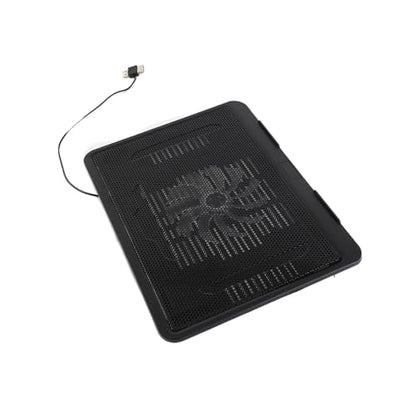 Drfeify Laptop Cooling Pad, Ergonomic Stand, Super Quiet Fans, USB Hub Design for Gaming 14 Inch or Less, Lightweight, Metal Mesh, Black (Black) - color: Black