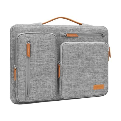 MOSISO 360 Protective Laptop Case 13.3 inch, 13-13.3 inch Laptop Sleeve | Compatible with MacBook Air/Pro 13 / Pro 14,HP Dell Acer ASUS, Side Open Carrying Case with 4 Zipper Pockets, Gray - color: Gray, size: 13.3 inch