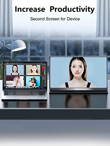 MAGICRAVEN Portable Gaming Monitor, USB-C HDMI Laptop Screen Extender, Second Display for Console with Built-in Speakers, Works with PS5, Xbox, Switch, Ideal for Travel Home Office - 17.3" - size: 17.3"