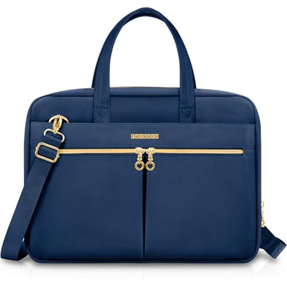 Ferkurn Laptop Bag Case Women Men Computer Bag Compatible with MacBook/HP/LG/Dell, Shoulder Strap Slim Carrying Messenger Briefcase, Blue, 17-17.3 Inch - color: Blue, size: 17-17.3 inch