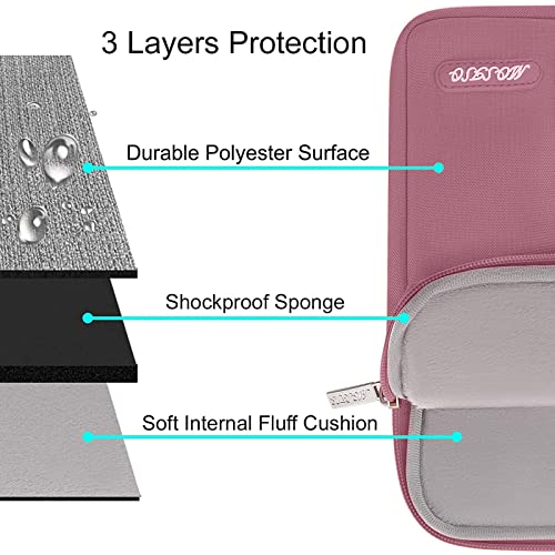 MOSISO Laptop Case 13 inch, Laptop Sleeve Bag with Pocket | Compatible with MacBook Neo A3404 2026/Air/Pro 13 M5/M4/M3/M2/M1 2026-2016, Polyester Vertical Computer Bag, Dusty Rose - color: Dusty Rose, size: 13 inch