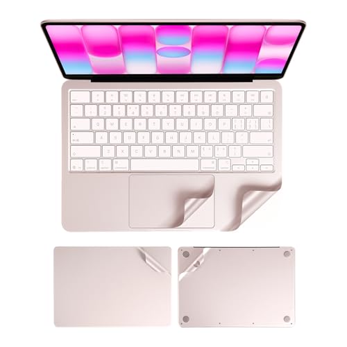 4 in 1 Ultra Thin 3M Vinyl Full Size Laptop Skin Palm Rest Sticker for 2026 New Released MacBook Pro Neo 13 Inch A18 (Blush Pink) - color: Blush Pink