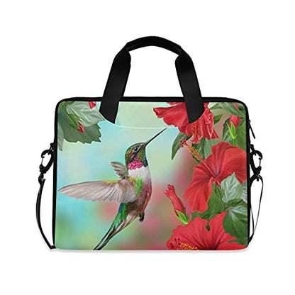 Spring Bird Hummingbird Laptop Bag Case 13 14 15.6 inch Laptop Messenger Bag Crossbody Briefcase for Men Women with Shoulder Strap Handle - color: Multi03