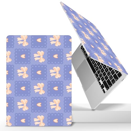 for 2026 MacBook Air 13-inch Laptop Case M5 2026 M4 2025 M3 2024 M2 2022 Release Model A3449 A3240 A3113 A2681, Hard Shell Cover for MacBook Air 13.6 inch, Heart & Cockett Bow - color: Heart & Cockett Bow