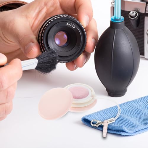 GLEAVI Pouch Microfiber Cleaning Cloth - 6pcs Mini Phone Screen Wiper Macaron Shape - Portable Lens & Screen Cleaner Cloth Keychain Glasses Eyeglass Brush (Pink,Blue)