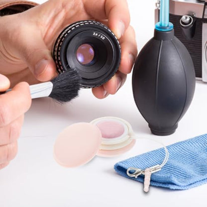 GLEAVI Pouch Microfiber Cleaning Cloth - 6pcs Mini Phone Screen Wiper Macaron Shape - Portable Lens & Screen Cleaner Cloth Keychain Glasses Eyeglass Brush (Pink,Blue)