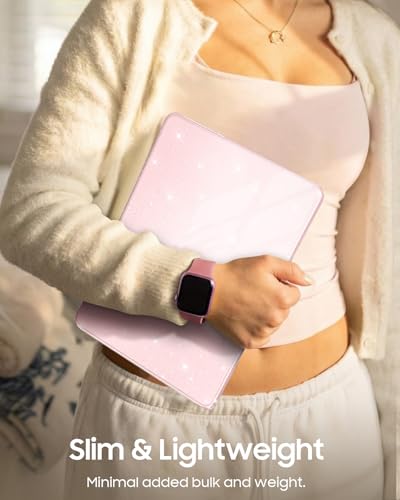 Fintie Case for MacBook Neo 13 Inch with Keyboard Skin & Screen Protector | 2026 A3404, Snap-On Design, Slim Fit, Hard Shell Cover, Glitter Clear - color: Glitter Blush