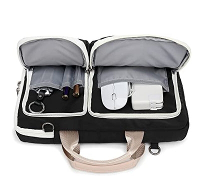 360° Protective Muti-Pockets Laptop Shoulder Bag Sleeve Case,Laptop Briefcase for 15.6 inch and 16 inch Laptop (Black) - color: Black, size: 15 inch-15.6 inch