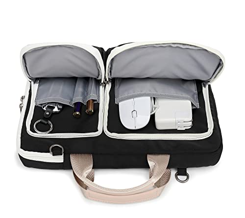 360° Protective Muti-Pockets Laptop Shoulder Bag Sleeve Case,Laptop Briefcase for 15.6 inch and 16 inch Laptop (Black) - color: Black, size: 15 inch-15.6 inch