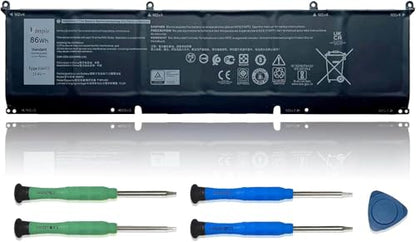 69KF2 Laptop Battery Replacement for Dell XPS 15 9500 9510 9520 Precision 5550 5560 5570 Alienware M15 M17 R3 R4 G15 Inspiron 7510 7610 P87F P91F Series 70N2F M59JH 8FCTC 11.4V 86Wh 7167mAh - size: 11.4*3.3*0.26 inch 69KF2