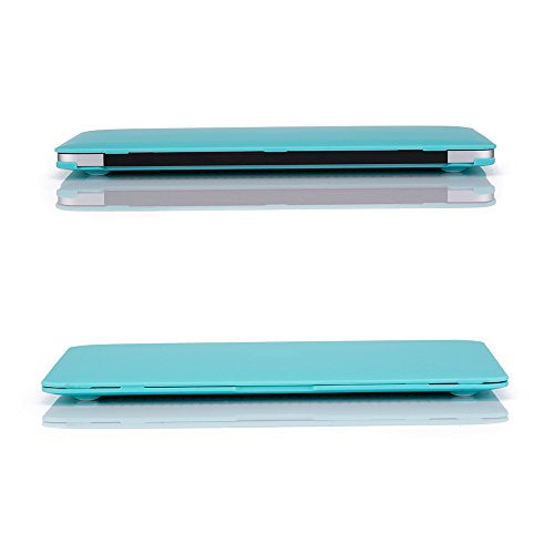 RUBAN Case for MacBook Air 13 Inch (Models: A1369 & A1466, Older Version 2010-2017 Release), Slim Snap On Hard Shell Protective Cover and Keyboard Cover, Turquoise - color: Turquoise