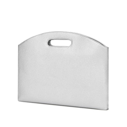 Official Document Computer Bag Stylishly Sleek with Multiple Compartments and Easy to Carry Design - color: Pearl Silver/Pu