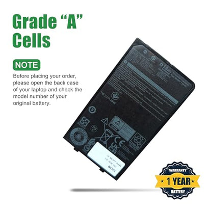 WV9RV 451-BDHV Laptop Battery Replacement for Dell Latitude 7030 Rugged Extreme Tablet Pro Rugged 10 Tablet RA00260 Series WCKPX 0WCKPX 34NWX 034NWX VM2HR WCKPX CPX-WCKPX 7.8V 18Wh 2307mAh - size: 10.1*5.9*1.0inch WV9RV