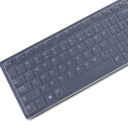 Keyboard Cover for Dell KM636 KB216 KB216t/d/p Keyboard, Dell Optiplex 3050 3240 5250 5460 7450 7050, Inspiron Desktop 3475 3477 3670 5400 5490 7700 7790, Transparent - color: Transparent