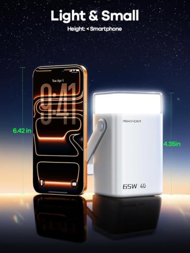 65W Power Bank 40000mAh Laptop Portable Charger Battery Pack - White - color: Glacier White
