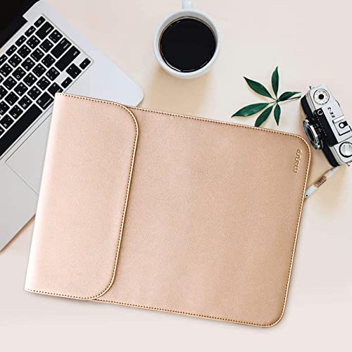 MOSISO Laptop Case 13.3 inch, 13-13.3 inch Laptop Sleeve Compatible with MacBook Neo 13 A18 Pro A3404 /Air 13/Pro 13/Pro 14 M5 M4 M3 M2 M1, Faux Suede Leather Case with Small Bag, Rose Gold - color: Rose Gold
