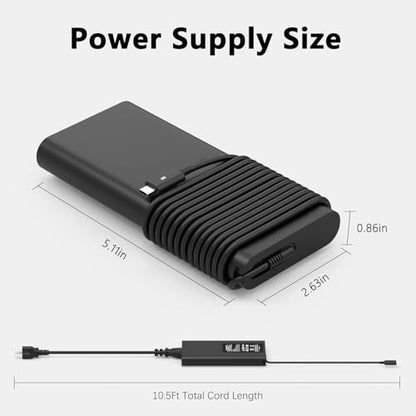90W USB C Laptop Charger Compatible with Dell Type C AC Adapter | Compatible with Dell XPS 13, Precision 3540, Latitude 3400 3500 2in1 5400, 0TDK33, Type C AC Adapter Power Supply
