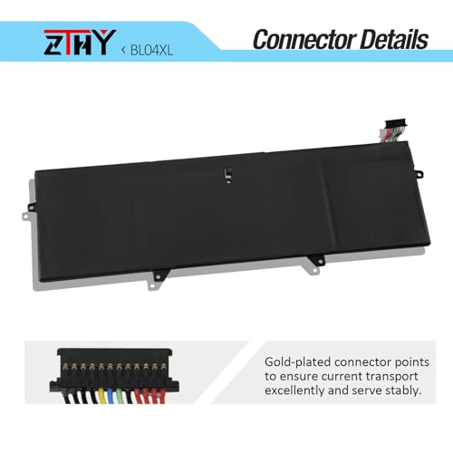 56.2Wh BL04XL Laptop Battery Replacement for HP EliteBook X360 1040 G5 G6 | BL04056XL HSTNN-UB7N HSTNN-DB8M HSTNNUB7N L07041855 L07041-855 L07353-2C1 L07353-241 L07353-541 7.7V 7300mAh 4Cell - size: 11.54*3.7*0.2 inch BL04XL