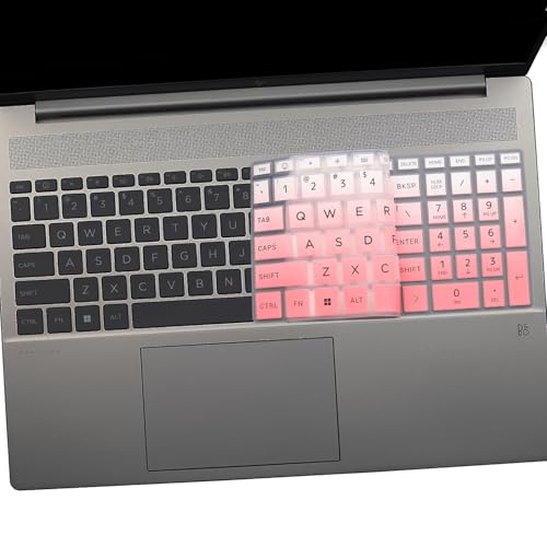 2 PCS Keyboard Cover for HP 15.6" Laptop 15-fc 15-fd 15z-fc000 15-fd0083wm 15t-fd000,HP OmniBook 5 AI 16" 16-ag 16-af 16-ba 16-bc 16z-ag100 16z-bc100 Series Laptop 16-af1037nr 16-bc1047nr-OPink+Clear - color: OPink+Clear