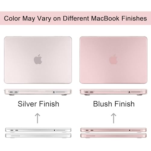 Batianda CrystalMist Case for MacBook Neo 13 Inch 2026, Frosted Blush | 4-in-1 Bundle Official Color Matched, Frosted Translucent Shell, Anti-Fingerprint Matte Finish, Slim Lightweight Protection - color: Matte Blush