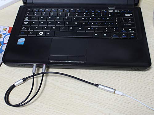 Headphone Splitter for Computer 3.5mm Female to 2 Dual 3.5mm Male Headphone Mic Audio Y Splitter Cable Smartphone Headset to PC Adapter (100CM, Blue) - color: Blue, size: 100CM