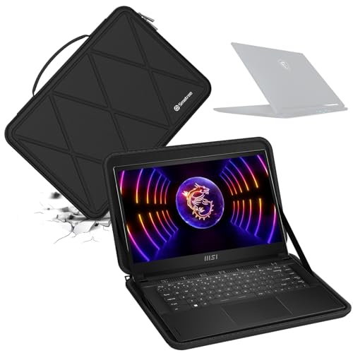 Smatree Hard Protective Case for 14 inch MSI Stealth 14 Studio A13VF/A13VE | Compatible for MSI Stealth 14 AI StudioA1V, for Prestige 14 AI Evo C1M, for Prestige 14AI Studio C1V/C1U Bag (X8261) - color: X Series-Black, size: For 14 inch MSI Stealth/Presti