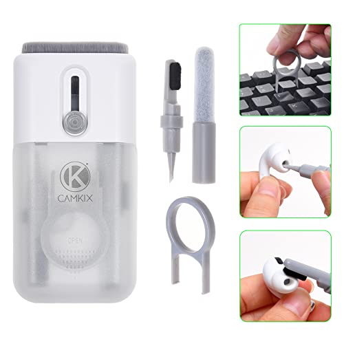 Camkix 6-in-1 Electronics Cleaning Kit - Key Puller, Flocking Sponge Cleaner, Pen Nibs, Cleaning Cloths - Keyboards, Earbuds, Hearing Aids- Cleaner for Smartphones, Laptops, PC Monitors, Cameras - size: 6-in-1 Electronics Cleaning Kit