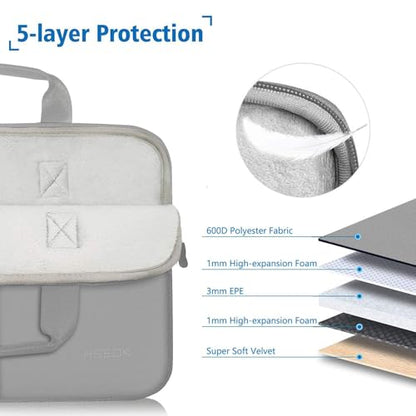 Hseok Laptop Sleeve 14 inch Case with Small Case, Compatible with MacBook Neo 14, MacBook Pro 14 M5/M4/M3/M2/M1, XPS 14 and Most 14 inch Notebooks, Neoprene Computer Handbag,G01Y01 - color: G01y01, size: 14"