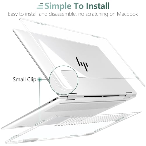 Clear Case for 16-inch HP Envy x360 2-in-1 Laptop (2024/2025) Compatible with 16-ACxxxx / 16-ADxxxx Series Ultra-Slim Lightweight Scratch-Resistant Hard Shell, Transparent - color: Transparent