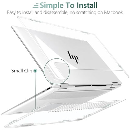 Clear Case for 16-inch HP Envy x360 2-in-1 Laptop (2024/2025) Compatible with 16-ACxxxx / 16-ADxxxx Series Ultra-Slim Lightweight Scratch-Resistant Hard Shell, Transparent - color: Transparent