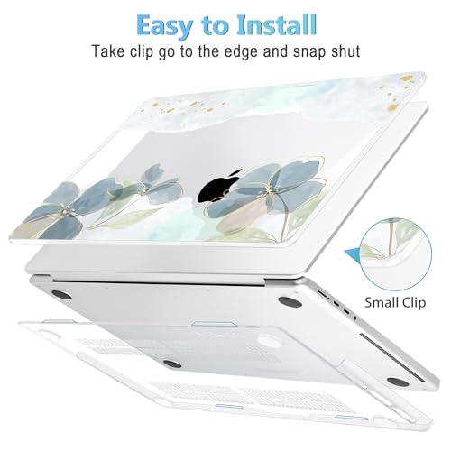 Mektron Case for M5 MacBook Pro 14 inch 2026 Model A3427 A3426 Fit 2025-2021 Model A3434 A3112 M4 A3112 A3401 A3185 M3 A2918 A2992 M2 A2779 M1 A2442 Pro/Max Cover for MacBook Pro 14", Flower C006 - color: Flower C006