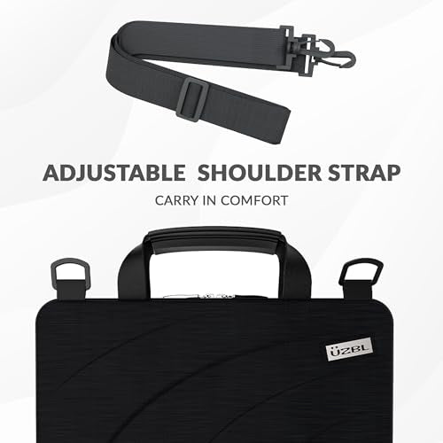 13-14 Inch Always-on Chromebook Protective Hard Case with Adjustable Shoulder Strap and Carrying Handles (20 Pack) - color: Black Fabric - 20 Pack