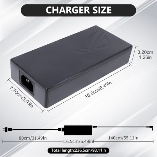 200W 10A 20V ADP-200JB D AC Charger Compatible with Asus ROG Zephyrus G15 GA503 GA503QM GA503QR GA503QS GA503RM TUF Gaming A15 F15 F17 Gaming Laptop Power Supply Adapter Cord 6.0 * 3.7cm