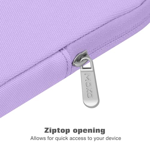 MoKo 9-11 Inch Tablet Sleeve Bag Carrying Case Fits New 11inch iPad Air M4, iPad A16 2025, iPad Pro 11 M4, Air 5/4/3, iPad 10/9/8th Gen, Tab S8/S9 11", Tablet Carrying Case, Lilac - color: Lilac, size: 9-11 inch
