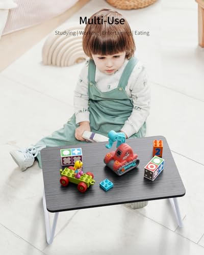 FISYOD Foldable Lap Desk, Laptop Bed Desk, Portable Bed Table, Laptop Stand for Bed & Couch, Lightweight & Mini - Black - color: Black